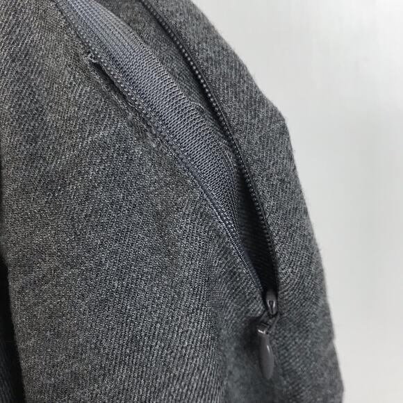 Eileen Fisher Wool Wide Leg Wrap Pant Mid Rise Crop Charcoal Gray PP FLAW - Picture 12 of 15